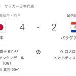 日本vsパラグアイ